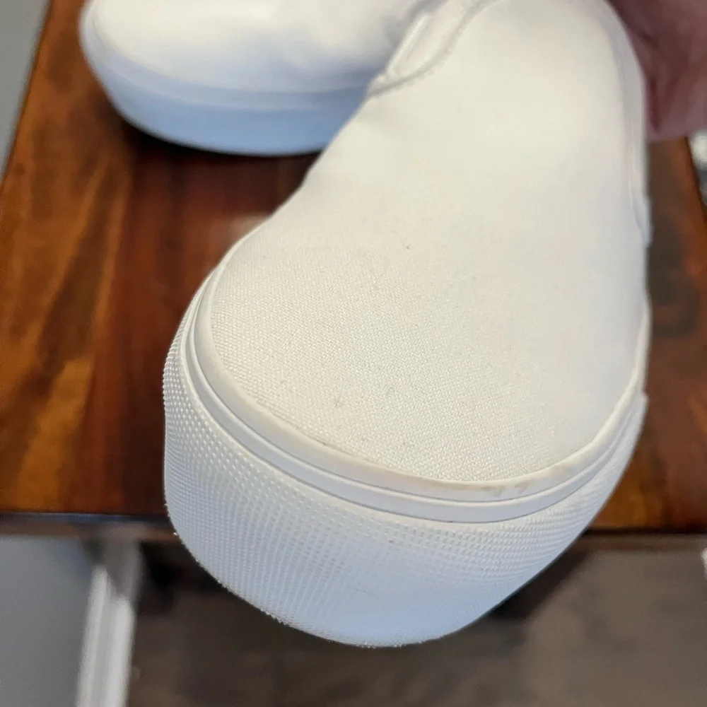 Vans White Slip-On Sneakers - Picture 4 of 7